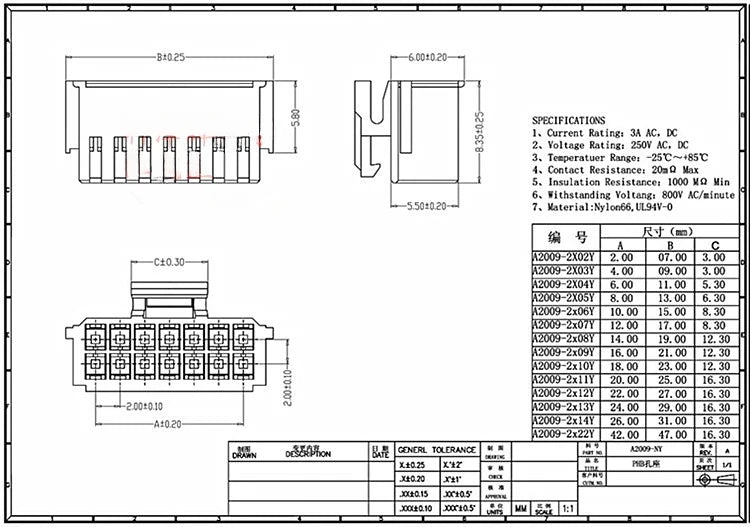 50Pcs Micro Mini PHB 2.0mm Double Row Buckle Plastic Shell 2x2P 2x3P 2x4P 2x5P 2x6P 2x7P 2x8P 2x10P Female Housing Connector