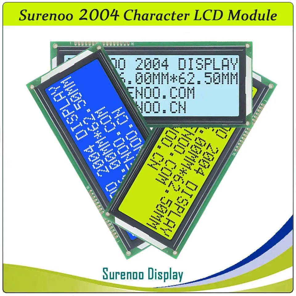 Surenoo 204 20X4 2004 Parallel Serial IIC I2C LCD2USB USB2LCD RS232 UART TTL Large Character LCD Module Display Screen Panel LCM