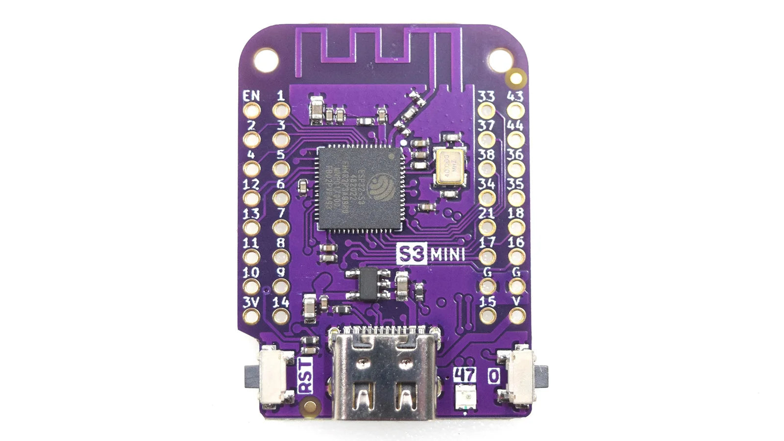S3 Mini V1.0.0 - LOLIN WIFI Bluetooth IOT Board based ESP32-S3FH4R2 ESP32-S3 4MB FLASH 2MB PSRAM MicroPython Arduino Compatible