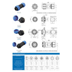 LP/SP21 Nut/Flange/Docking Waterproof Connector Welding Free 2/3/4/5/6/7 Pin IP68 Outdoor Female Plug Male Socket Screw Wiring