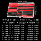 2:1 Times Shrink,Heat Shrink Tube Set,Polyolefin,Insulated Heat Shrinkable Sleeve for Wire Connection and Data Line Protection