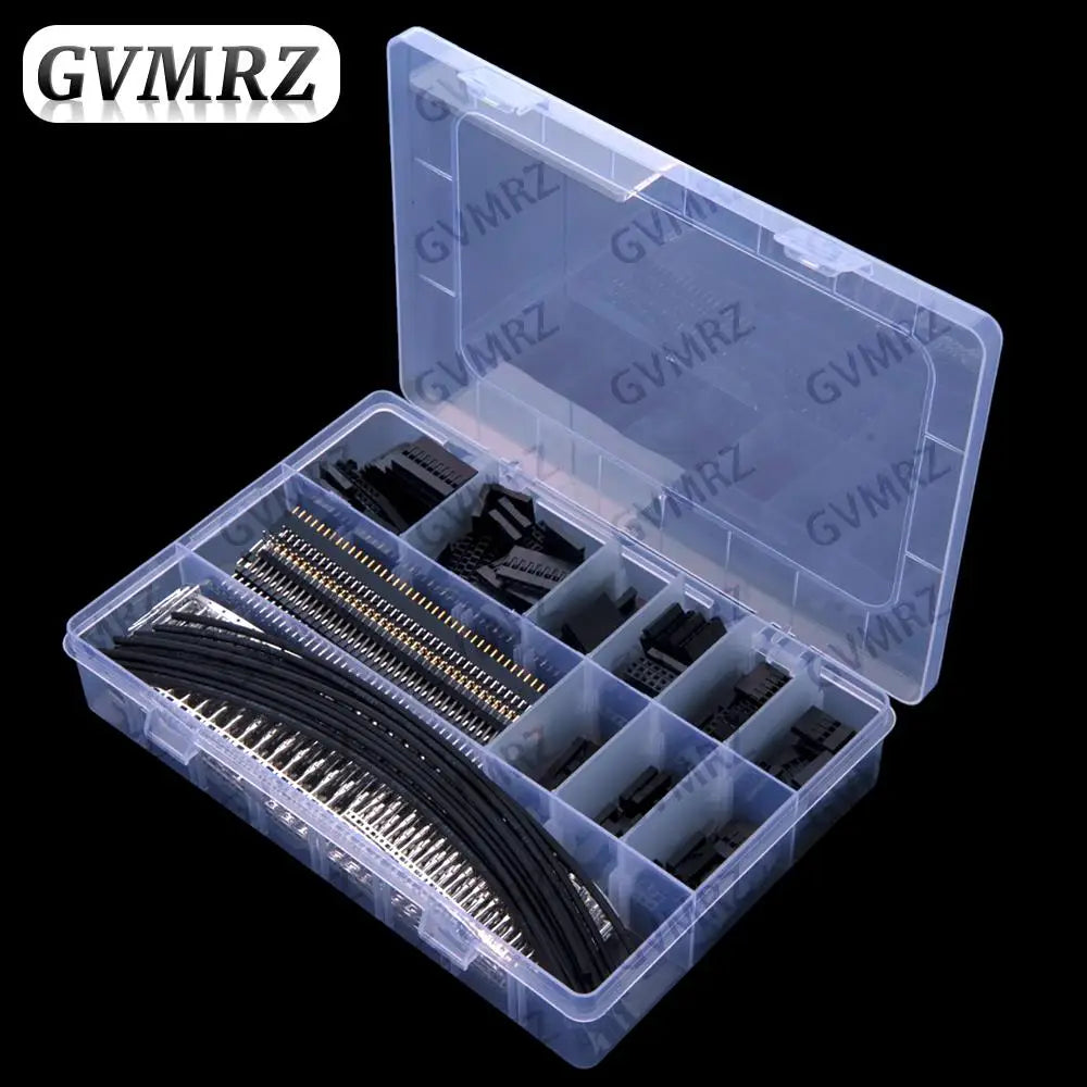 835PCS 2.54mm DuPont jumper connector headers pin headers female headers housings terminal kits heat shrink tubing 2.54mm