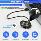 RGB LED Motorcycle Strobe light Car LED Flash Rechargeable Wireless Light Aircraft Airplane Helicopter Warning Lights Accessorie