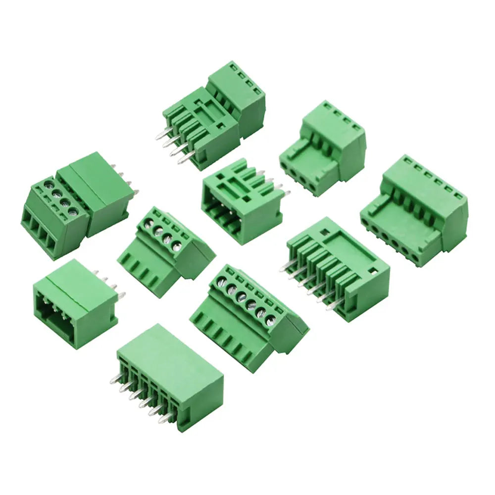 2.54mm Pitch KF2EDG PCB Screw Terminal Block 2P 3P 4P 5P 6P 7P 8P 9P 10Pin Male Plug Female Socket Pin Header Wire Connector