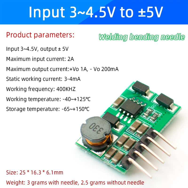 DD1718PA ± 5V 6V 9V 12V 15V 24V Positive & Negative Dual Output Power Supply DC Step-up Boost Converter Module