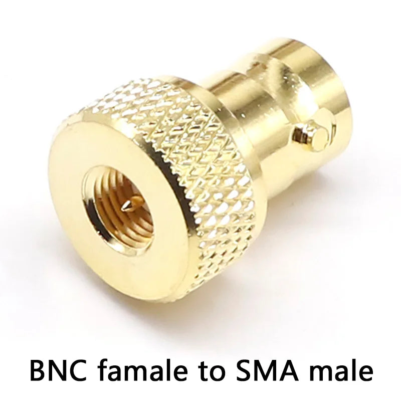 1pcs Radio Frequency Adapter BNC (Q9) Female to SMA Male Adapter BNC/SMA-KJ Disc Nickel Plated