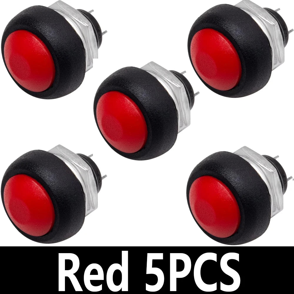 5~10PCS EGBO Mini 12mm Waterproof Momentary ON/OFF Push Button Round Switch PBS-33B PBS-11B For arduino