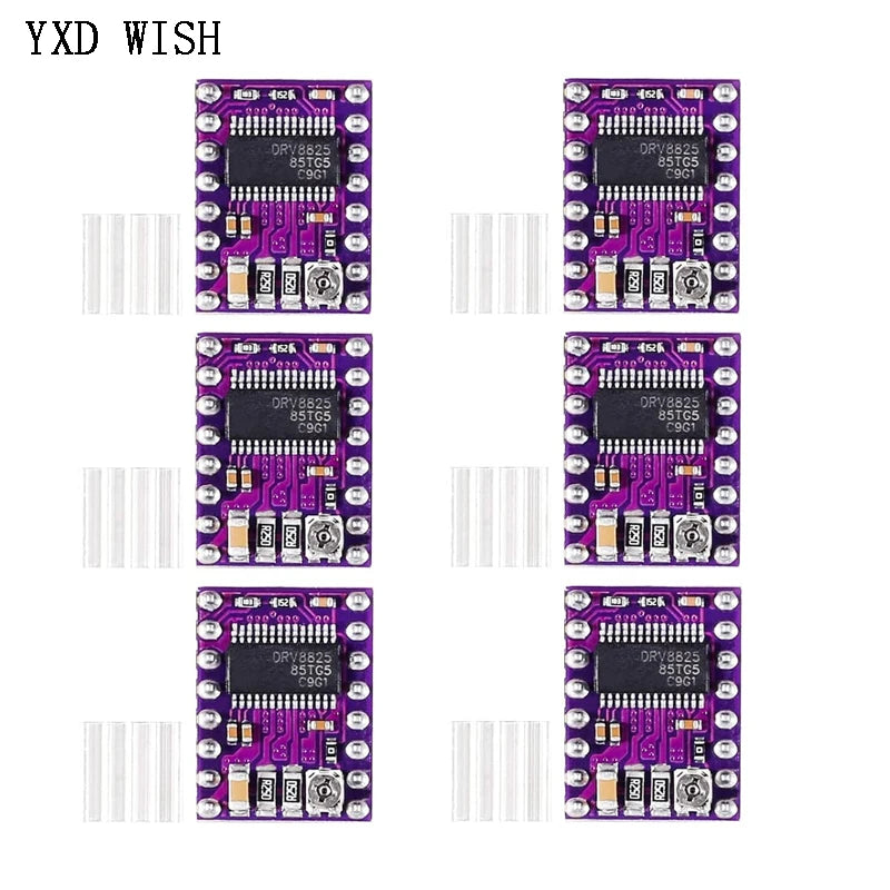 100pcs StepStick A4988 DRV8825 Stepper Motor Driver With Heat sink Carrier Reprap RAMPS 1.4 Stepper Motor Driver Board DIY Kit