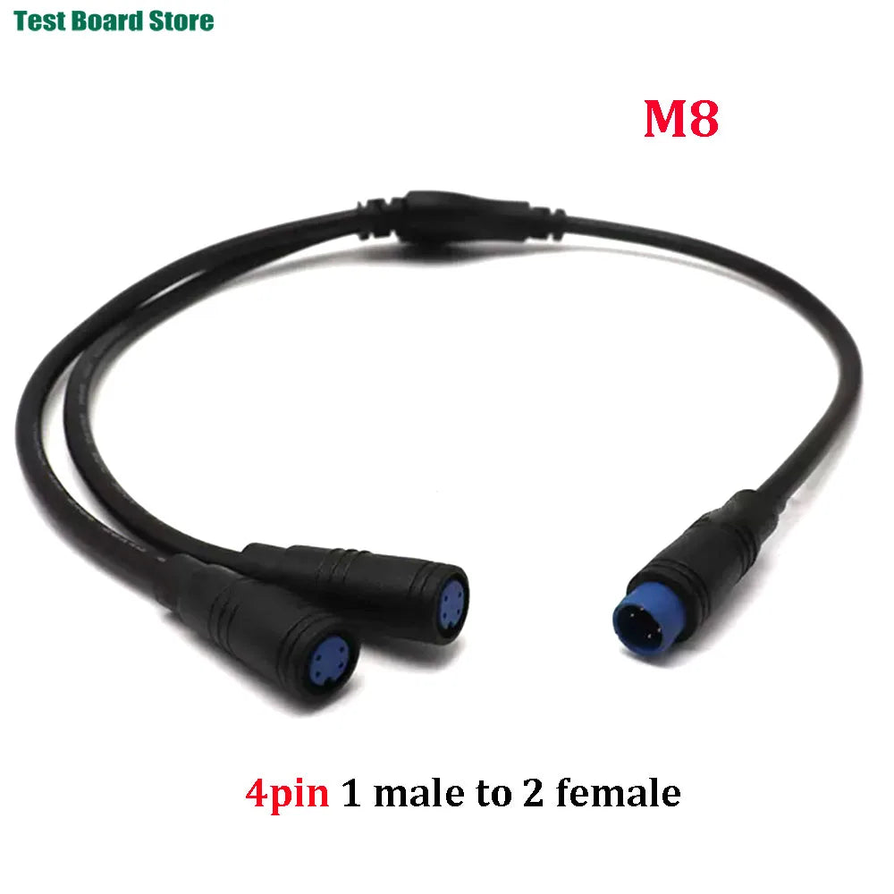  M6/M8 1 male to 2 female 2/3/4/5/6 pin Ebike DC splitter sensor Connector 40CM Cable Electric Bicycle Butt Joint ebike Plug
