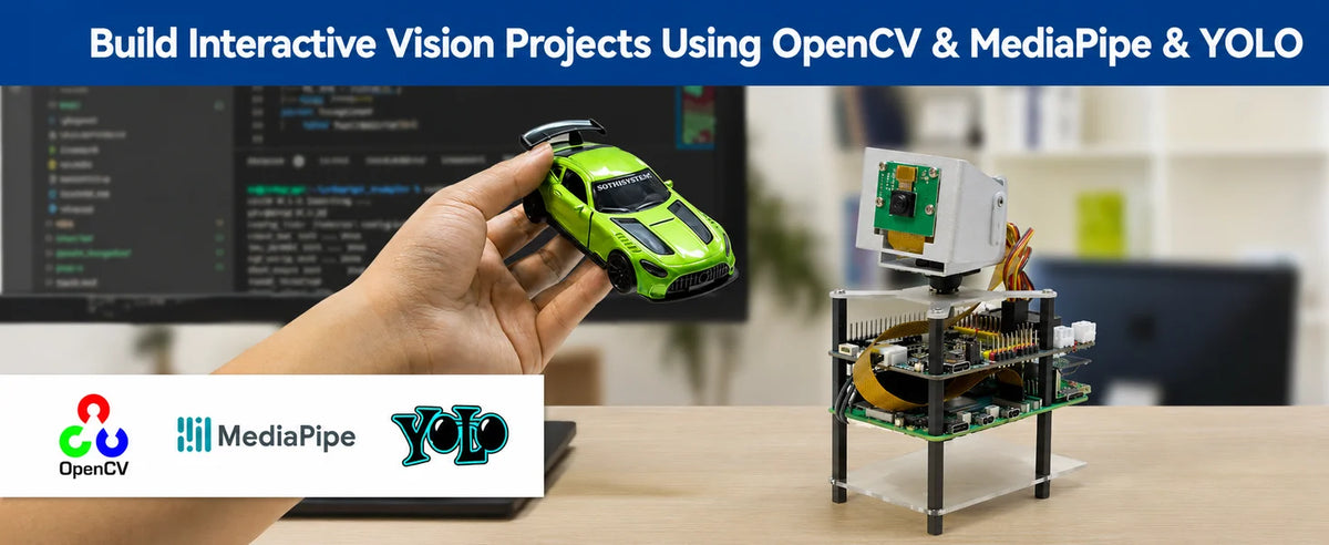 SunFounder AI Fusion Lab Kit for Raspberry Pi 5/4/3B+/Zero 2w, LLMs ChatGPT/Gemini/Grok, YOLO&OpenCV & MediaPipe, Python
