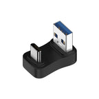 USB 3.1 To Type-C OTG Adapter 90/180 Degree Elbow Fast Charging Charger Converter U Shape USB Male To USB C Male Data Adapter