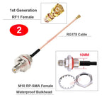 10PCS/LOT SMA to IPX RG178 Cable M10 M12 M16 SMA / RP-SMA Female to u.FL RF1 Female Jack RF Coaxial Antenna Extension Jumper