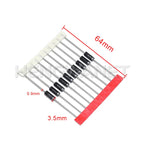 10pcs 1N5349B Power Zener Diode 5W 12V High Energy Absorption Voltage Stabilization Component for Electronics