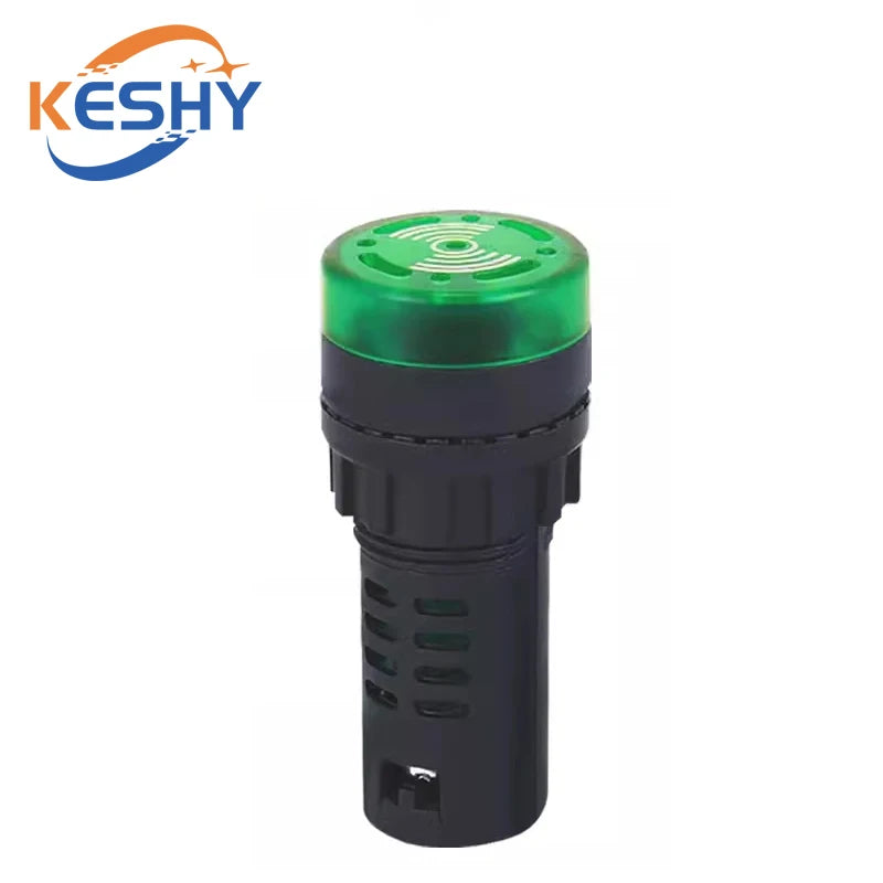 AD16-22SM 12V 24V 110V 220V 380V 22mm Flash Signal Light Red LED Active Buzzer Beep Alarm Indicator Red Green Yellow