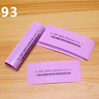 100pcs/lot Shrinkage packaging skin for lithium battery 18650 battery PVC heat shrinkable film insulating sleeve packaging skin