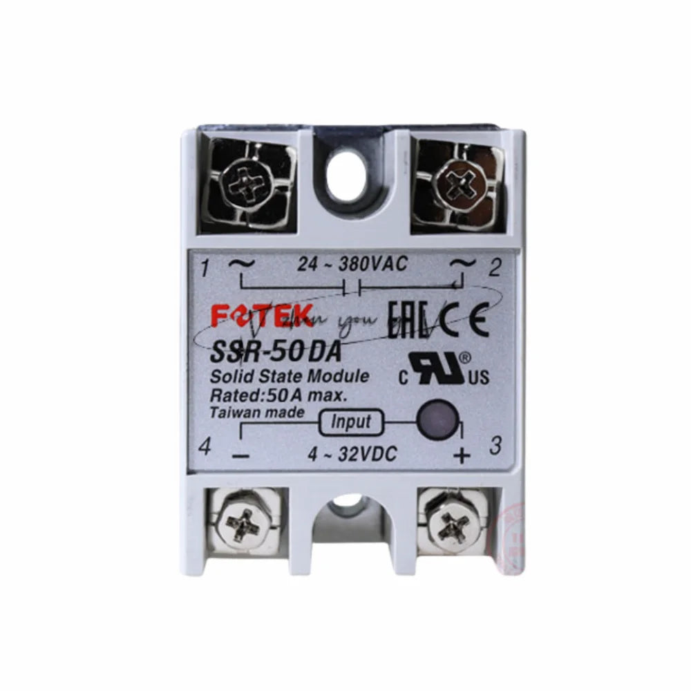 100%New Original For FOTEK single-phase solid-state relay SSR-40AA /10DD/40VA/20DA SSR 10/20/40/50/75 AA/DD/VA/DA HS-50H ES-50K