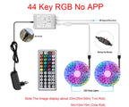 30M 12V WiFi Bluetooth RGB LED Strip Lights 5050 with Ac100-240V Adapter APP Control Music Sync Remote for Bedroom Kitchen Party