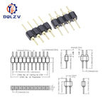 2.54MM Pitch Single Row Male SMD Straight Needle Round Hole Pin Header Copper Foot 1*2p 3p 4p 5p 6p 7p 8p 10p 40pin Connector
