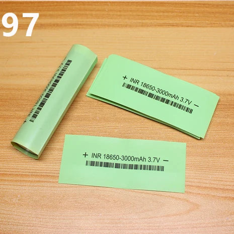 100pcs/lot Battery packaging skin 18650 lithium battery PVC heat shrinkable sleeve packaging skin shrink film insulation sleeve