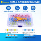 50-500Pcs Waterproof Heat Shrink Butt Connectors Solder Seal Wire Cable Terminals Electrical Splice Kit for Automotive Marine
