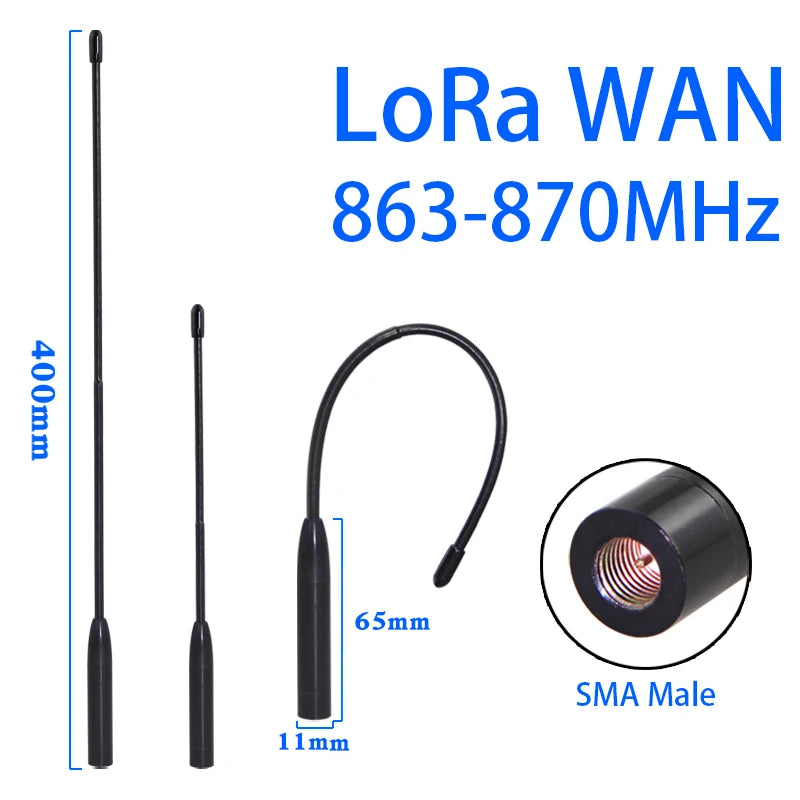 1PCS LoRa Wan Whip Antenna 863-870MHz 864MHz 868MHz 869MHz Soft Antenna for Meshtastic High Efficiency Omnidirectional Antenna