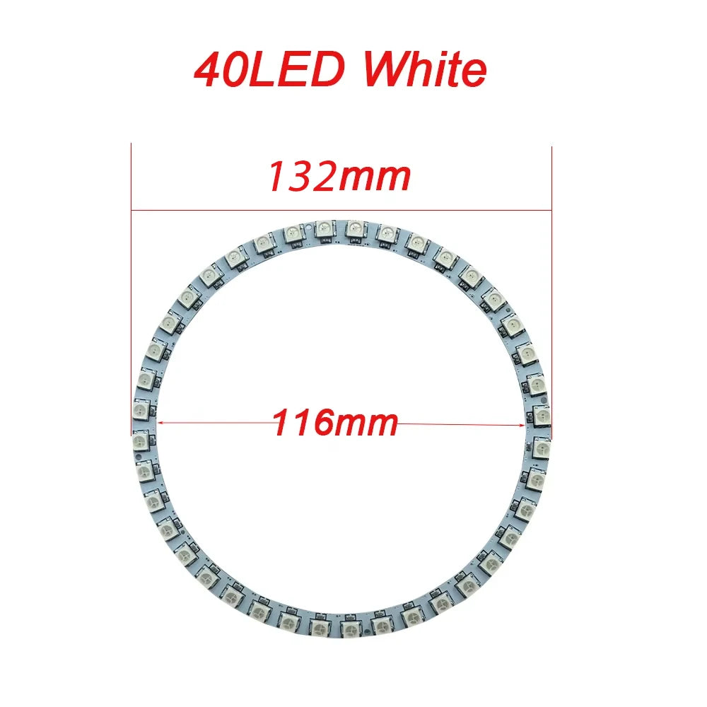 WS2812B Addressable LED Pixel Ring 8 to 241Leds WS2812 5050 RGB LED Diode Ring Color IC Built-in LED