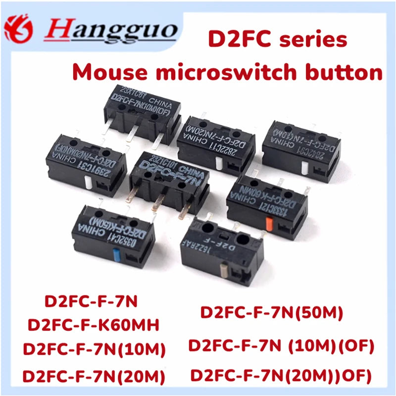 D2FC For Original OMRON Mouse Button Fretting D2FC-F-7N 10M 20M OF D2FC-F-K 50M  Mouse Micro Switch