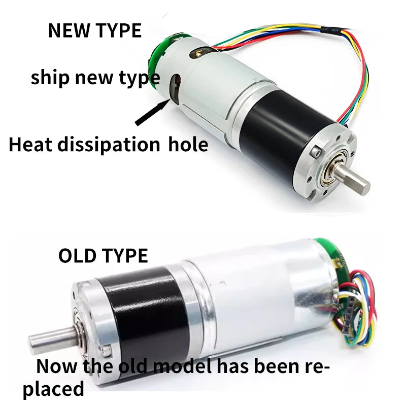 12V24V PG42-775 High Torque Planetary Gear Motor with Encoder 42mm Low RPM Reducer CCW/CW Electric Engine RC Roller Gate Gearbox