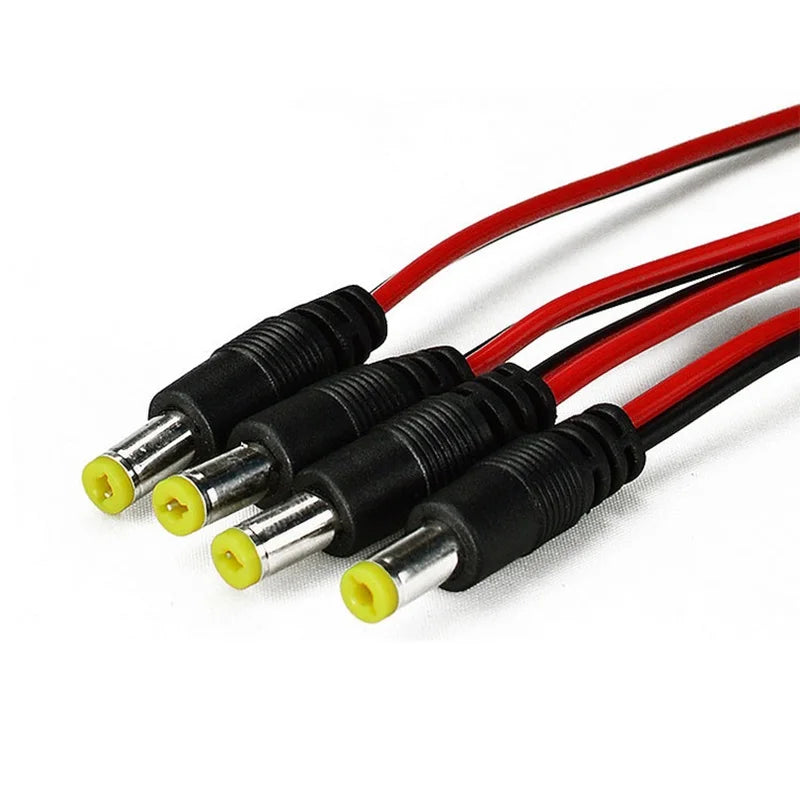 12V DC Connector 5.5x2.1mm Male Female Plug 12V DC Power Pigtail Cable Jack for CCTV Camera Connector Tail Extension 24V DC Wire