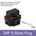 1/10/50 PCS 26/34pin AMP Waterproof Automobile Connector PCB To Board ECU Plug Domestic Needle Bender 6437288-3 4-1437290-0