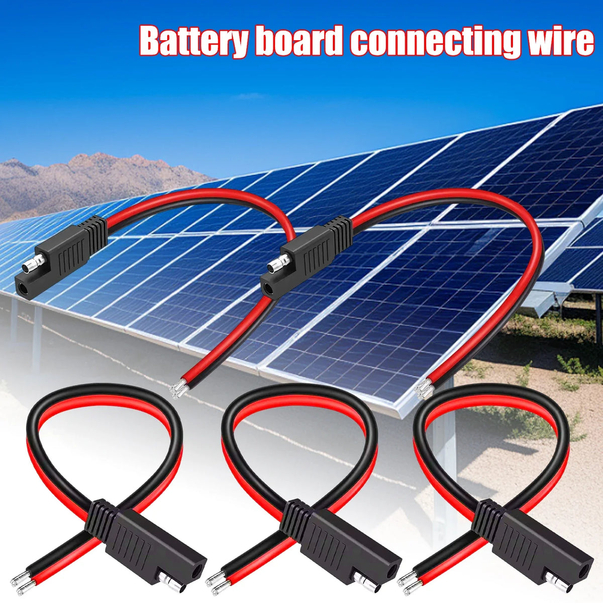 1-5PCS High-quality SAE Female and Male Power Extension Plug Cables Solar Cell Quick Disconnect Wiring Copper Harnesses