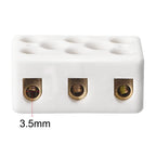 1/2Pcs 380V/25A 3Way 8Hole Ceramic Wiring Terminal Block High Frequency Porcelain Electrical Wire Connector Electrical Equipment