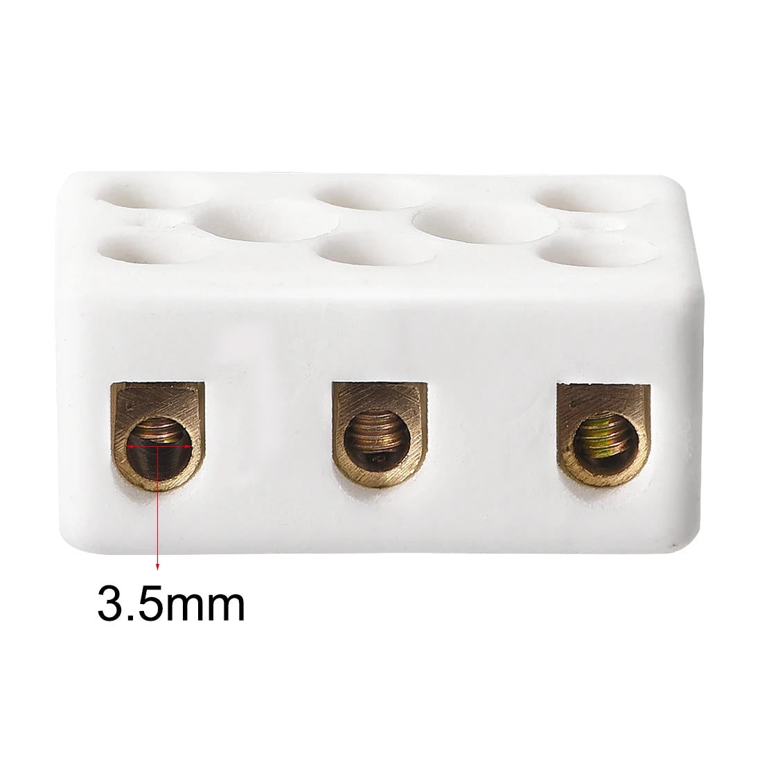 1/2Pcs 380V/25A 3Way 8Hole Ceramic Wiring Terminal Block High Frequency Porcelain Electrical Wire Connector Electrical Equipment