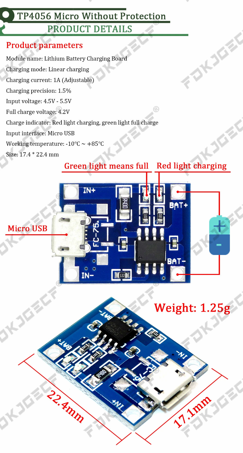TP4056 With Protection Dual Functions 5V 1A Mini Micro TYPE-C USB 18650 Lithium Battery Charging Board Charger Module 1A Li-ion