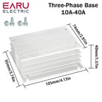 1Pcs 10A-200A New Single Phase Three Phase Solid State Relay Module Heat Sink SSR DA AA DD Aluminum Fins Radiator Din Rail Mount