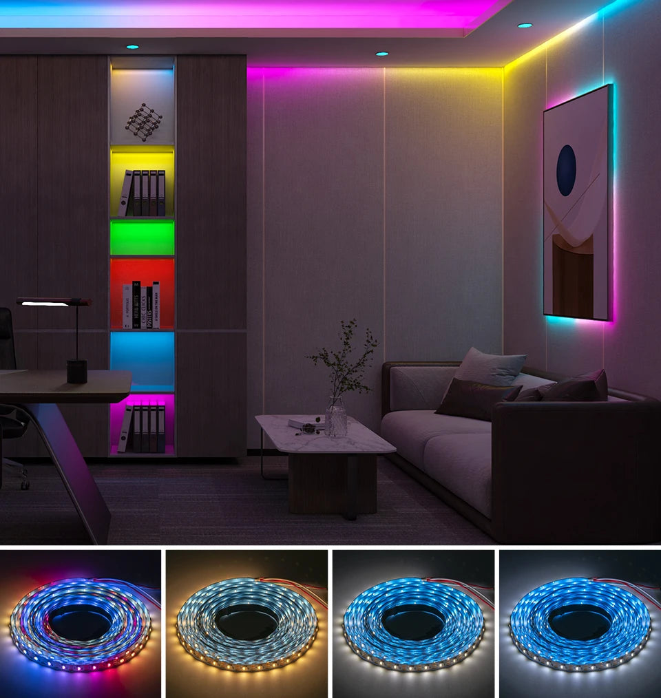DC12V SK6812 RGBW LED Strip Light 4 in 1 Similar WS2812B 60 144 LED Individual Addressable Smart Pixels Magic RGB CW NW WW Light