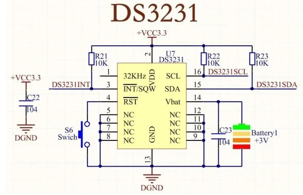 DS3231 AT24C32 IIC Precision Clock DS3231SN Memory DS3231 mini module Real Time 3.3V/5V for Raspberry Pi