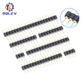 2.54MM Pitch Single Row Male SMD Straight Needle Round Hole Pin Header Copper Foot 1*2p 3p 4p 5p 6p 7p 8p 10p 40pin Connector