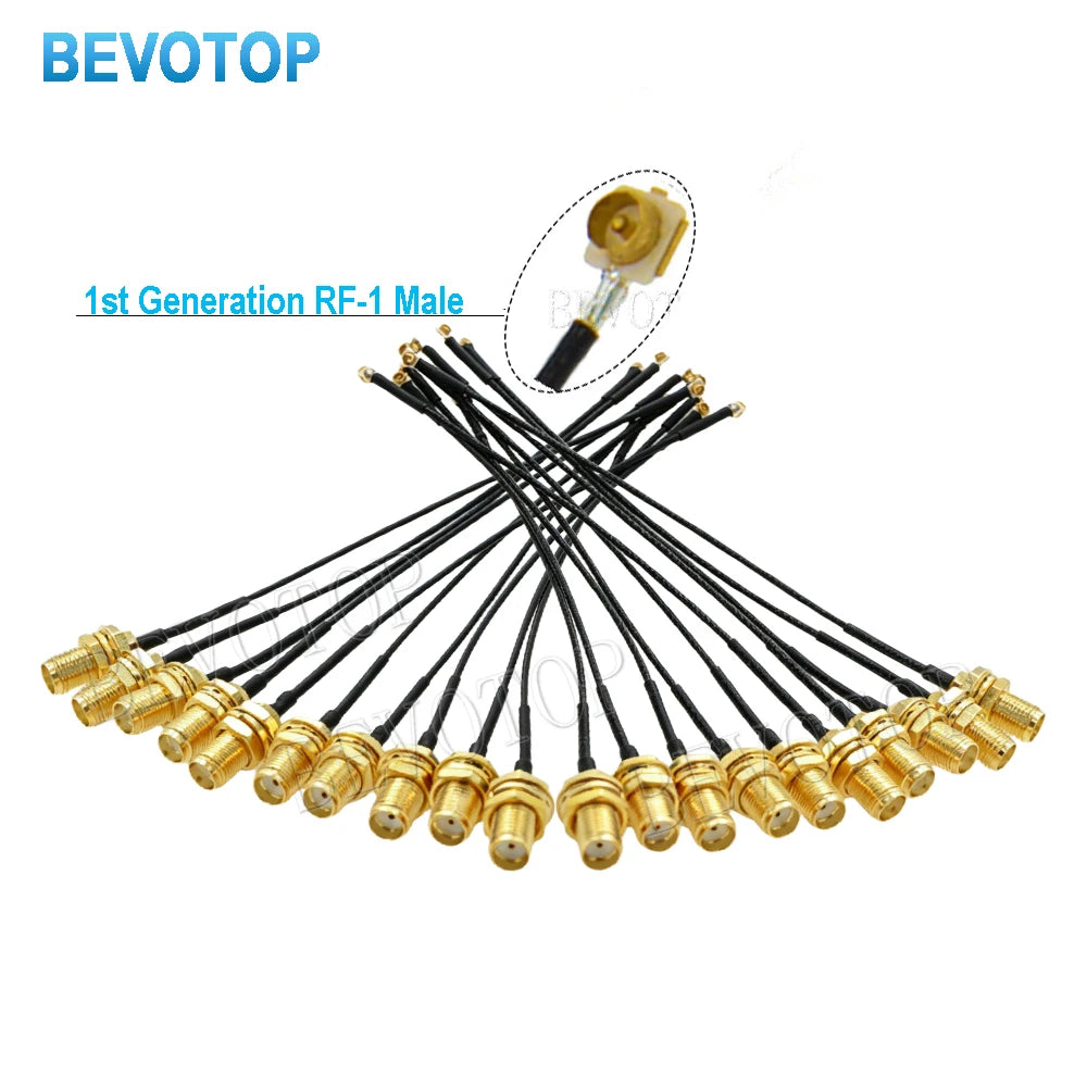 10PCS RF1.13 Cable Connector SMA Male/Female to u.FL/IPX-1 Male Plug WIFI Antenna Jumper RG113 Pigtail for Electronics