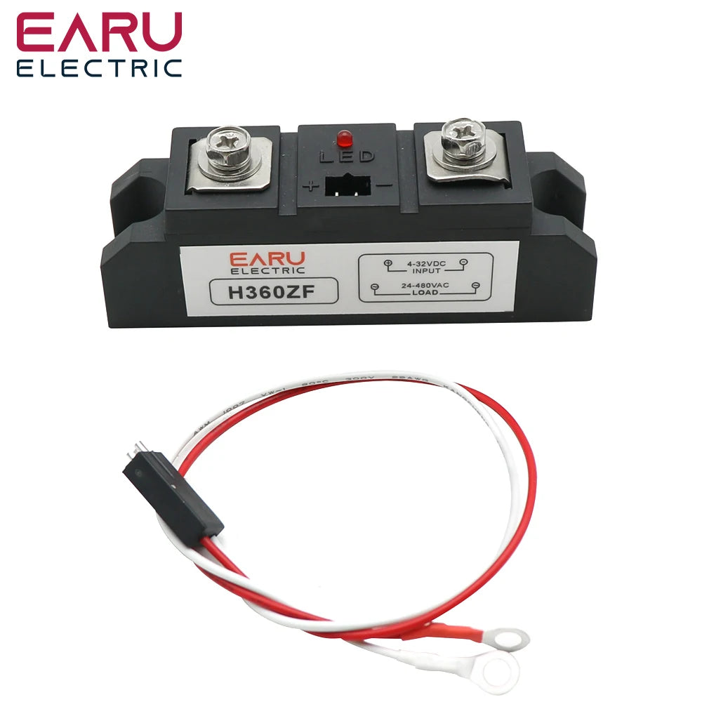 EARU Industrial Solid State Relay SSR Module Single Phase Input 3-32VDC Output 24-480VAC Industrial 60A 80A 100A 150A 200A 300A