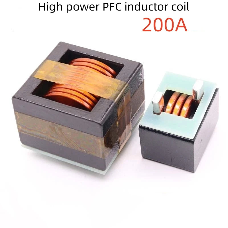 1PCS High Power PFC Inductor Coil 10uH 200A Flat Wire Magnet Bar Filter Energy Storage Pin High Current Inductor