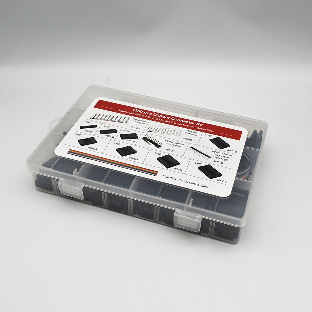 1550pcs Dupont connector kit  terminals set 2.54mm pitch female pin header