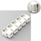 10Pcs RJ45 CAT5e Ethernet Network Keystone JackClip Module Wall Plug Connector-F(x)