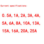 100pcs ceramic fuse 5mm x 20mm slow melting R054 AC250V 0.5A, 1A, 2A, 3A, 4A, 5A, 6A, 8A, 10A, 13A, 15A, 16A, 20A, 25A