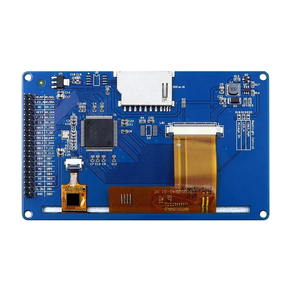 Hot Sale 4.3inch 800*480 IPS Display 16BIT Capacitive Touch Parallel LCD Module SSD1963 Driver with free shipping
