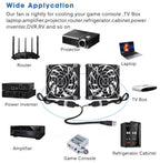 GDSTIME Dual 40mm 50mm 60mm 80mm 92mm 120mm 140mm DC 5V Powered USB Fans with 2 in 1 USB Cable for AV Receiver DVR Cooling