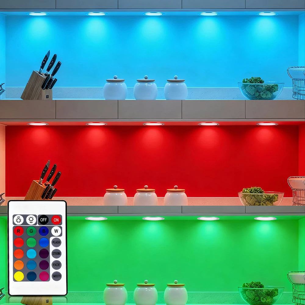 1 2 3 5 6 8 Lihgts RGB LED Cabinet Light 12V WiFi Bluetooth 24Key 44Key Remote Control Power Kit for Kitchen Wardrobe Lighting