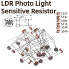 20/50/100/200 PCS/lot, LDR Photo Light Sensitive Resistor Photoresistor GL5528 5537 5506 5516 5539 5549 For Arduino Or DIY