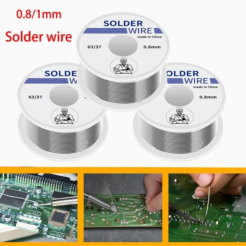 1 Piece Solder Wire High Purity Solder Wire Diameter 63/37 0.8/1mm Mixed Tin Rosin Core Solder Wire for Electrical Welding