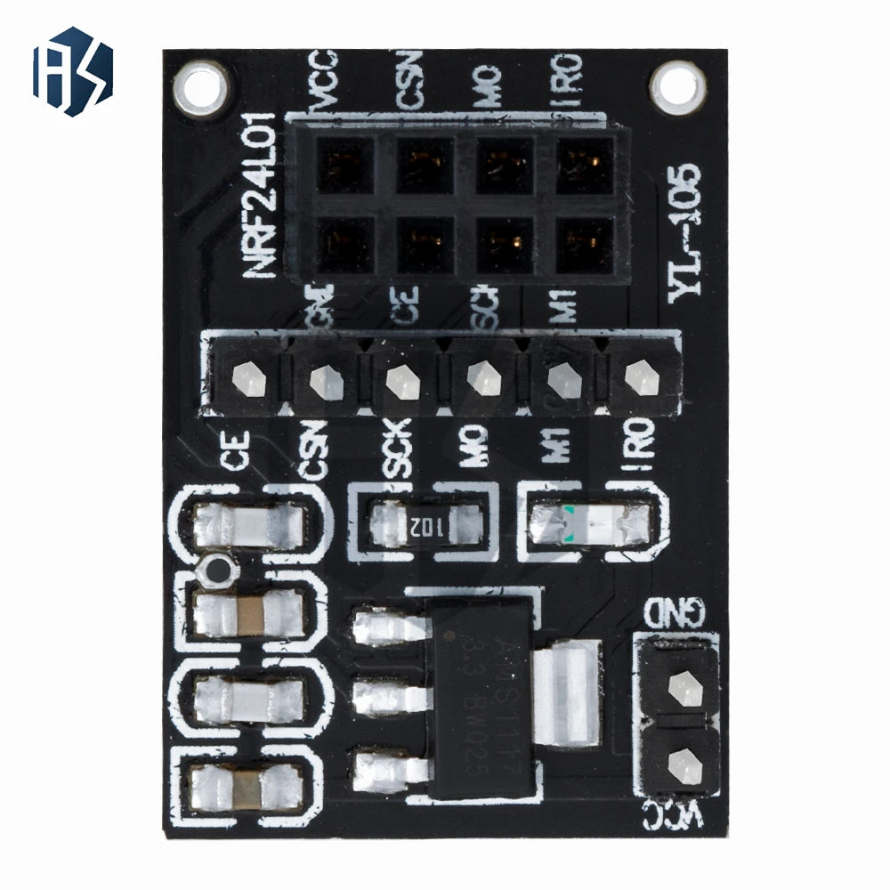 8Pin NRF24L01 Socket-Type Adapter Board 1PCS - Wireless Transceiver Module Carrier | For 51 MCU Projects